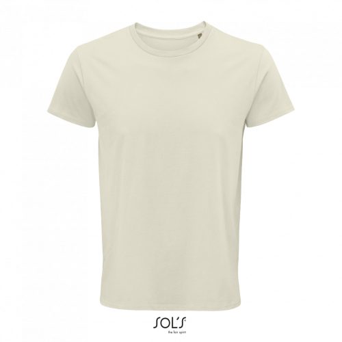 Férfi CRUSADER környakas rövid ujjú póló organikus pamutból, SOL'S SO03582, Natural-S
