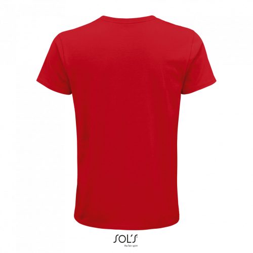 Férfi CRUSADER környakas rövid ujjú póló organikus pamutból, SOL'S SO03582, Red-XL