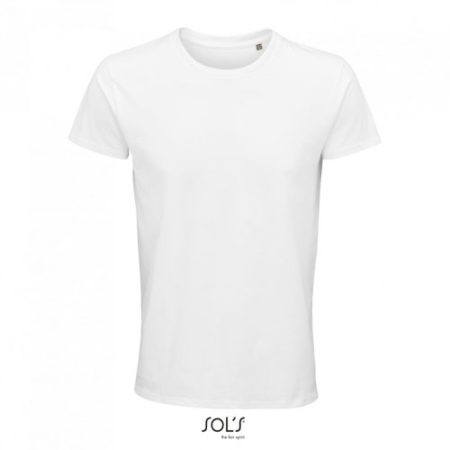 Férfi CRUSADER környakas rövid ujjú póló organikus pamutból, SOL'S SO03582, White-3XL