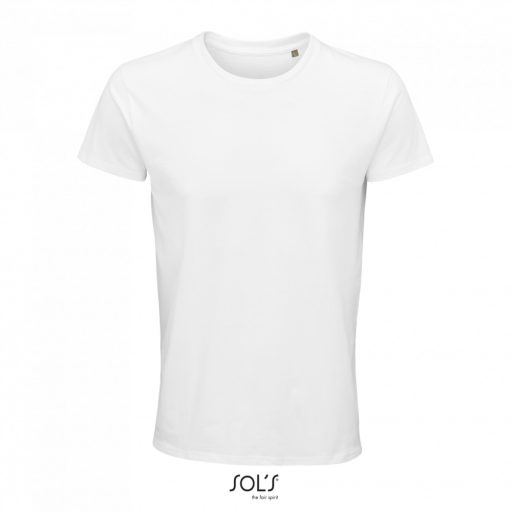 Férfi CRUSADER környakas rövid ujjú póló organikus pamutból, SOL'S SO03582, White-M