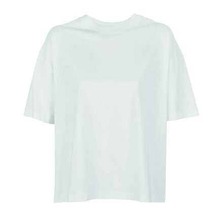 Női BOXY organikus, széles fazonú rövid ujjú póló, SOL'S SO03807, White-XL