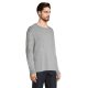 Uniszex PIONEER kereknyakú hosszú ujjú póló, SOL'S SO03982, Grey Melange-S