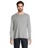 Uniszex PIONEER kereknyakú hosszú ujjú póló, SOL'S SO03982, Grey Melange-XL