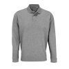 Uniszex vastag pólógalléros pulóver, SOL'S SO03990, Grey Melange-S