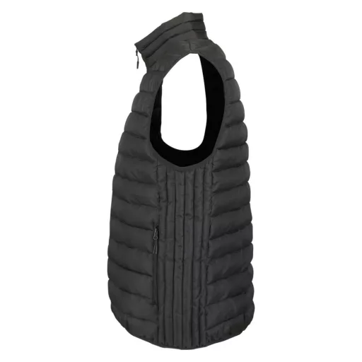 Férfi STREAM cipzáras oldalzsebes steppelt mellény, SOL'S SO04020, Charcoal Grey-L