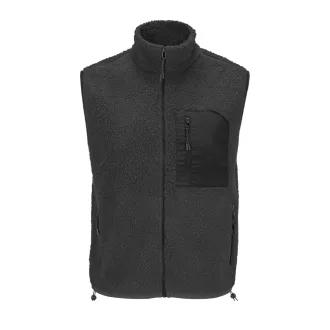   Uniszex FURY polár mellény, SOL'S SO04041, Carbon Grey/Black-S