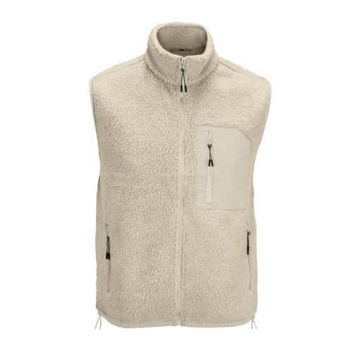 Uniszex FURY polár mellény, SOL'S SO04041, Shear Beige/Beige-M