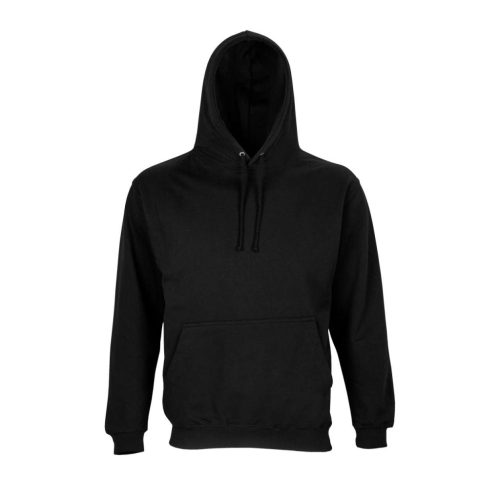 SOL'S Condor, unisex kapucnis pulóver, SO04181-03815, Black-XS