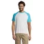 Férfi FUNKY raglános kétszínű rövid ujjú póló, SOL'S SO11190, White/Atoll Blue-M