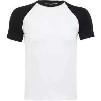   Férfi FUNKY raglános kétszínű rövid ujjú póló, SOL'S SO11190, White/Black-XL