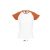 Női MILKY raglános kétszínű rövid ujjú póló, SOL'S SO11195, White/Orange-2XL