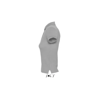   Női PEOPLE rövid ujjú galléros póló, SOL'S SO11310, Grey Melange-2XL