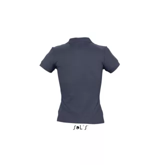   Női PEOPLE rövid ujjú galléros pamut póló, SOL'S SO11310, Navy-2XL