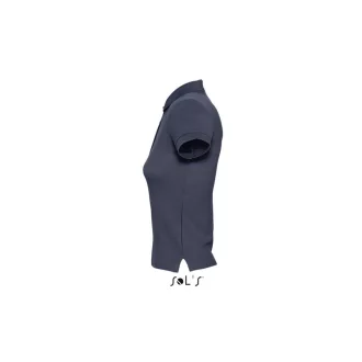   Női PEOPLE rövid ujjú galléros pamut póló, SOL'S SO11310, Navy-2XL