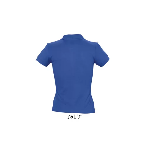 Női PEOPLE rövid ujjú galléros pamut póló, SOL'S SO11310, Royal Blue-L