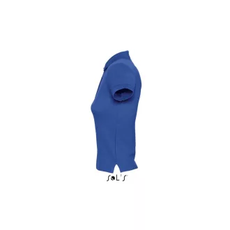   Női PEOPLE rövid ujjú galléros pamut póló, SOL'S SO11310, Royal Blue-S