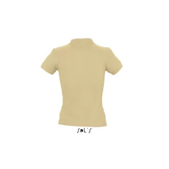   Női PEOPLE rövid ujjú galléros pamut póló, SOL'S SO11310, Sand-2XL