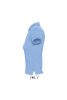 Női PEOPLE rövid ujjú galléros pamut póló, SOL'S SO11310, Sky Blue-S