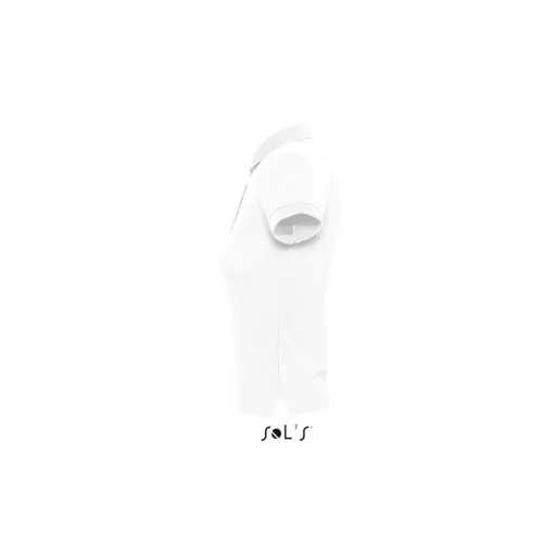 Női PEOPLE rövid ujjú galléros pamut póló, SOL'S SO11310, White-M