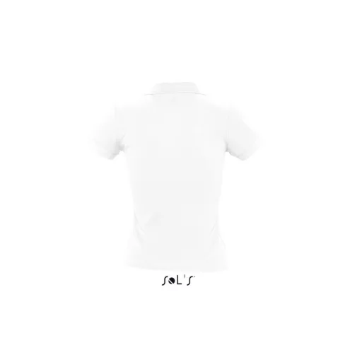 Női PEOPLE rövid ujjú galléros pamut póló, SOL'S SO11310, White-XL