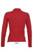 Női PODIUM hosszú ujjú galléros pamut póló, SOL'S SO11317, Red-XL