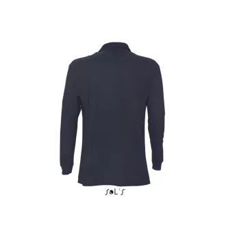   Férfi STAR hosszú ujjú galléros pamut póló, SOL'S SO11328, Navy-2XL