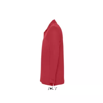   Férfi STAR hosszú ujjú galléros pamut póló, SOL'S SO11328, Red-2XL