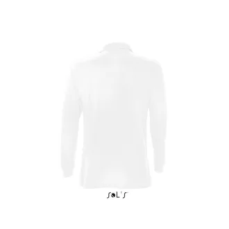   Férfi STAR hosszú ujjú galléros pamut póló, SOL'S SO11328, White-2XL