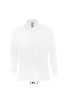 Férfi STAR hosszú ujjú galléros pamut póló, SOL'S SO11328, White-L