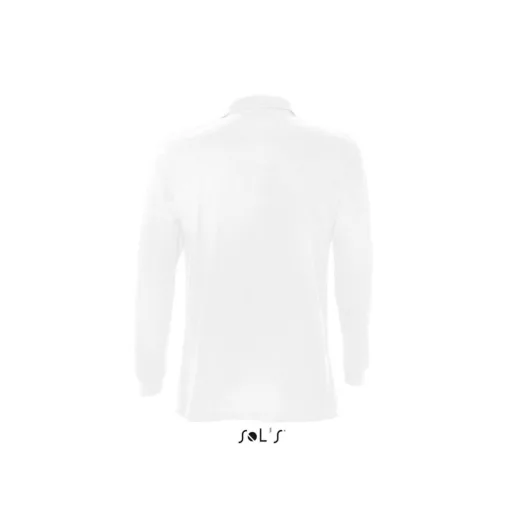 Férfi STAR hosszú ujjú galléros pamut póló, SOL'S SO11328, White-M