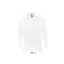 Férfi STAR hosszú ujjú galléros pamut póló, SOL'S SO11328, White-XL
