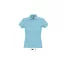 Női PASSION négy gombos rövid ujjú galléros pamut póló, SOL'S SO11338, Atoll Blue-2XL