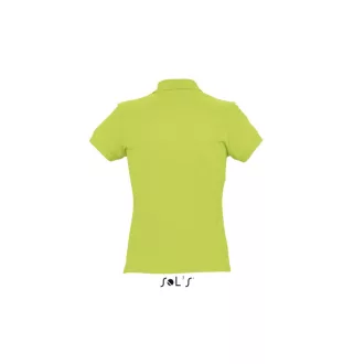   Női PASSION négy gombos rövid ujjú galléros pamut póló, SOL'S SO11338, Apple Green-2XL