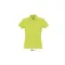 Női PASSION négy gombos rövid ujjú galléros pamut póló, SOL'S SO11338, Apple Green-M