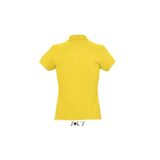   Női PASSION négy gombos rövid ujjú galléros pamut póló, SOL'S SO11338, Gold-2XL