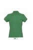 Női PASSION négy gombos rövid ujjú galléros pamut póló, SOL'S SO11338, Kelly Green-XL
