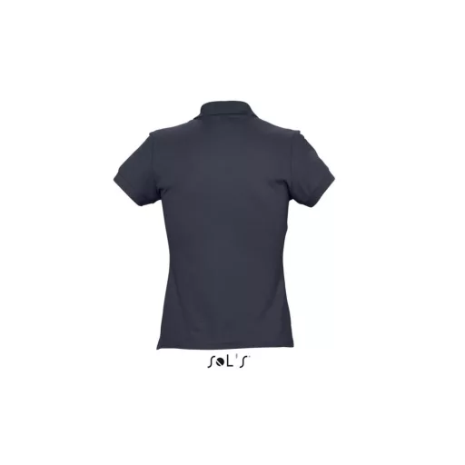 Női PASSION négy gombos rövid ujjú galléros pamut póló, SOL'S SO11338, Navy-2XL