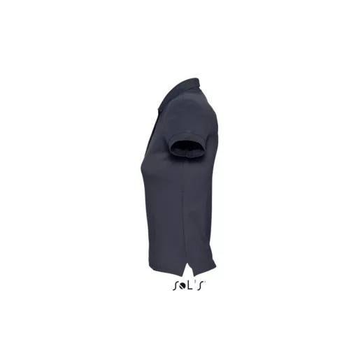 Női PASSION négy gombos rövid ujjú galléros pamut póló, SOL'S SO11338, Navy-L
