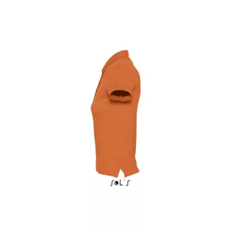  Női PASSION négy gombos rövid ujjú galléros pamut póló, SOL'S SO11338, Orange-2XL