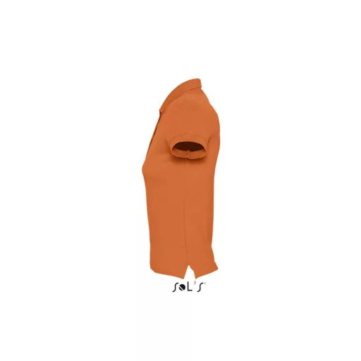 Női PASSION négy gombos rövid ujjú galléros pamut póló, SOL'S SO11338, Orange-2XL
