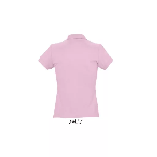 Női PASSION négy gombos rövid ujjú galléros pamut póló, SOL'S SO11338, Pink-S