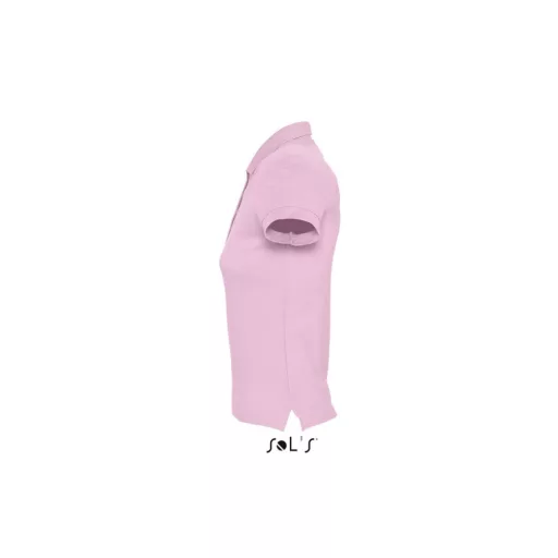 Női PASSION négy gombos rövid ujjú galléros pamut póló, SOL'S SO11338, Pink-S
