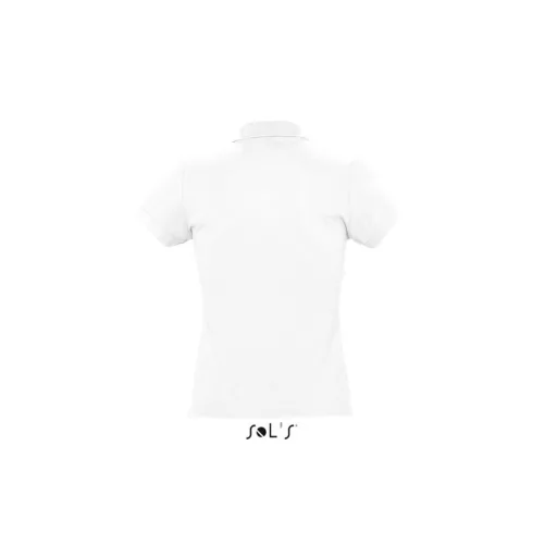 Női PASSION négy gombos rövid ujjú galléros pamut póló, SOL'S SO11338, White-2XL