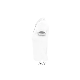   Női PASSION négy gombos rövid ujjú galléros pamut póló, SOL'S SO11338, White-2XL