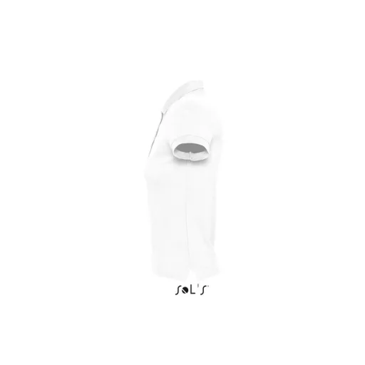Női PASSION négy gombos rövid ujjú galléros pamut póló, SOL'S SO11338, White-M
