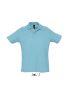Férfi  SUMMER II rövid ujjú galléros piké pamut póló, SOL'S SO11342, Atoll Blue-2XL