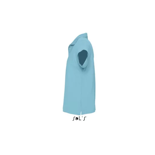 Férfi  SUMMER II rövid ujjú galléros piké pamut póló, SOL'S SO11342, Atoll Blue-S
