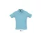 Férfi  SUMMER II rövid ujjú galléros piké pamut póló, SOL'S SO11342, Atoll Blue-XL