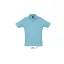 Férfi  SUMMER II rövid ujjú galléros piké pamut póló, SOL'S SO11342, Atoll Blue-XL