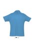 Férfi  SUMMER II rövid ujjú galléros piké pamut póló, SOL'S SO11342, Aqua-2XL